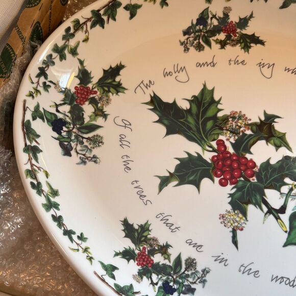 Vintage Portmeirion The Holly and The Ivy Oval Turkey Serving Platter - Picture 5 of 10